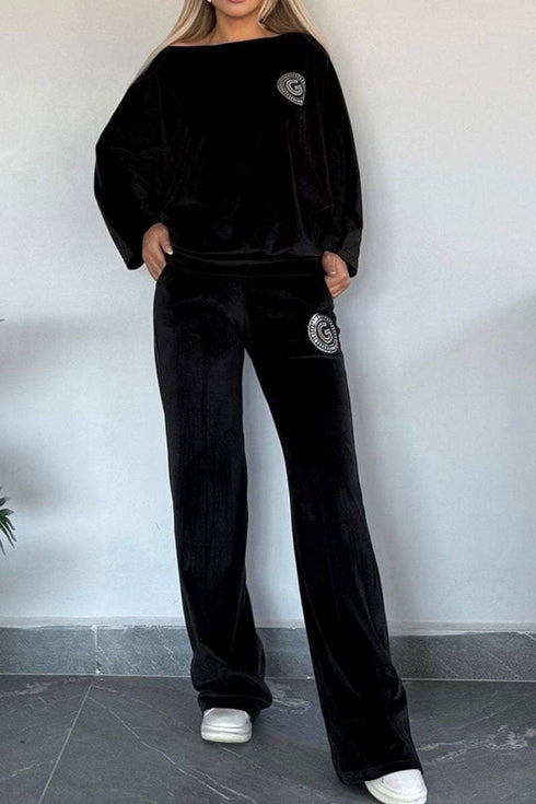 'Fauna' Long Sleeve Top and Pants Set - Celes Fashion
